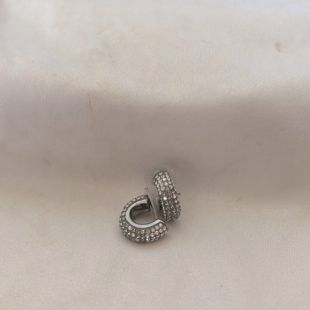 Silver Swarovski post earrings